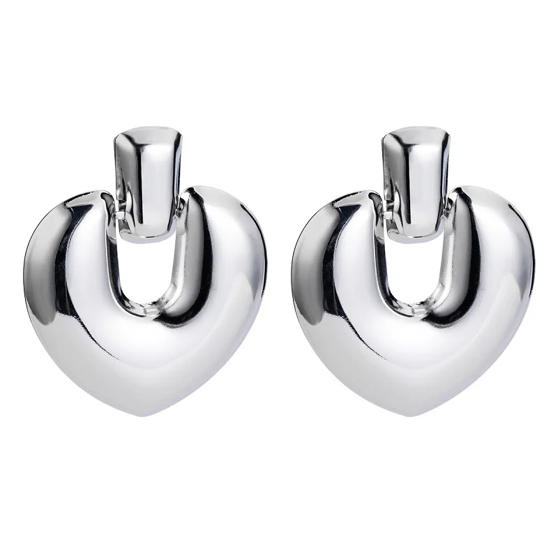 XinXing silver Роскошные Винтажные серьги для женщин золотого цвета Висячие серьги модные массивные серьги модные вечерние аксессуары - Окраска металла: XinXing silver