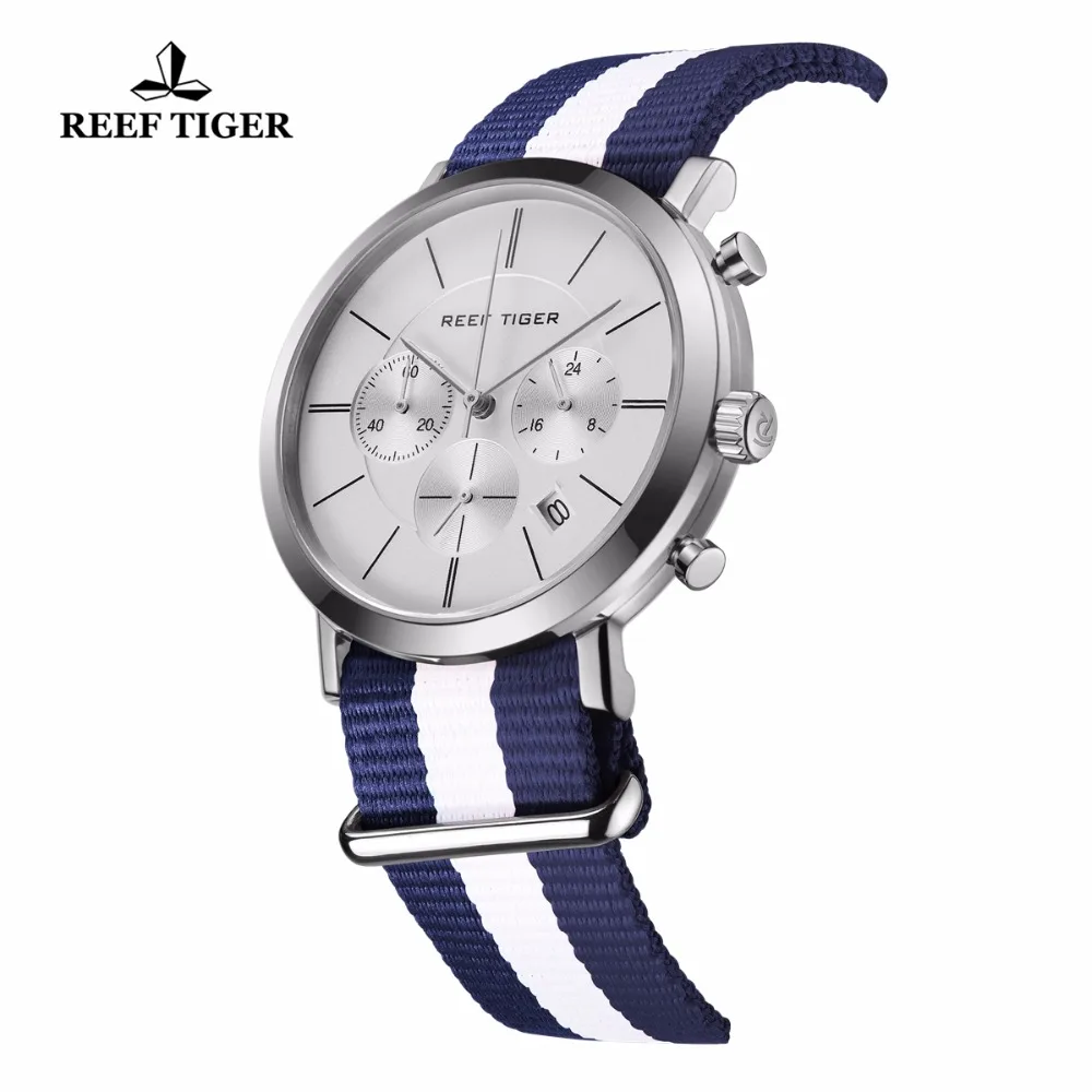 Часы мужские с хронографом нержавеющая сталь нейлоновый ремешок|tiger fashion|watch fwatch
