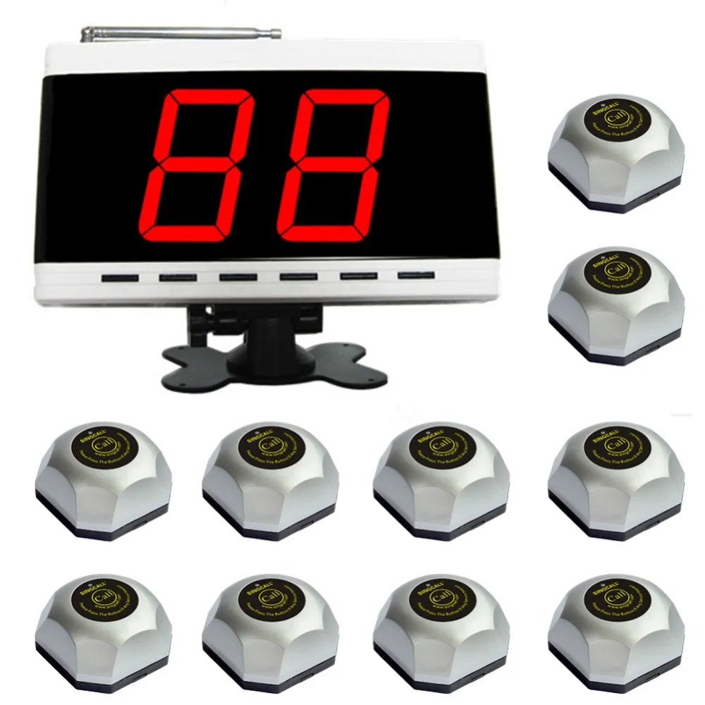 Беспроводная система вызова SINGCALL для видеосервиса ванной 10 шт. серебряных