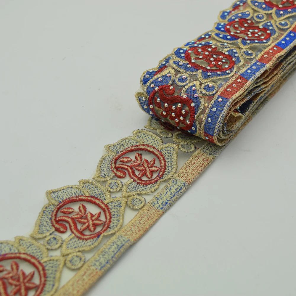 4 8 ярдов Высококачественная винтажная Металлическая Вышивка из вискозы