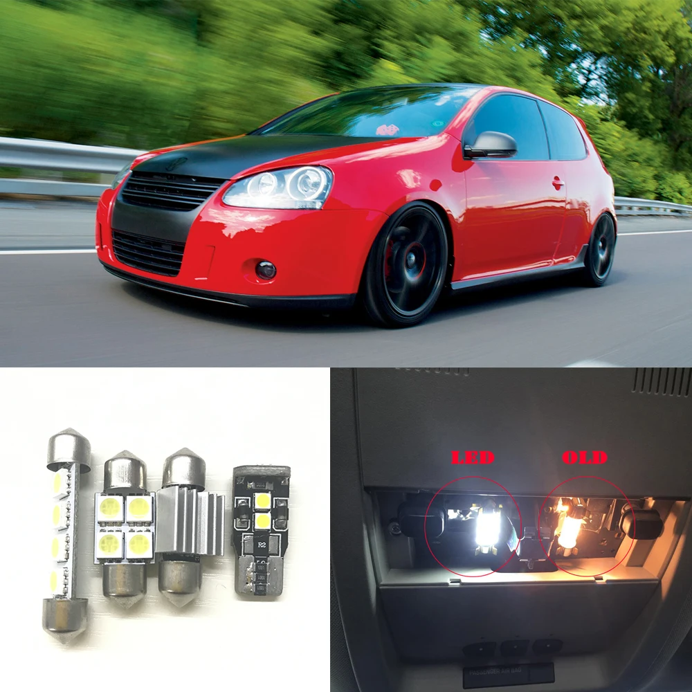 14 шт. светодиодная интерьерная с Canbus лампа набор для Volkswagen GTI Rabbit VW Golf 5 MK5 MKV Карта