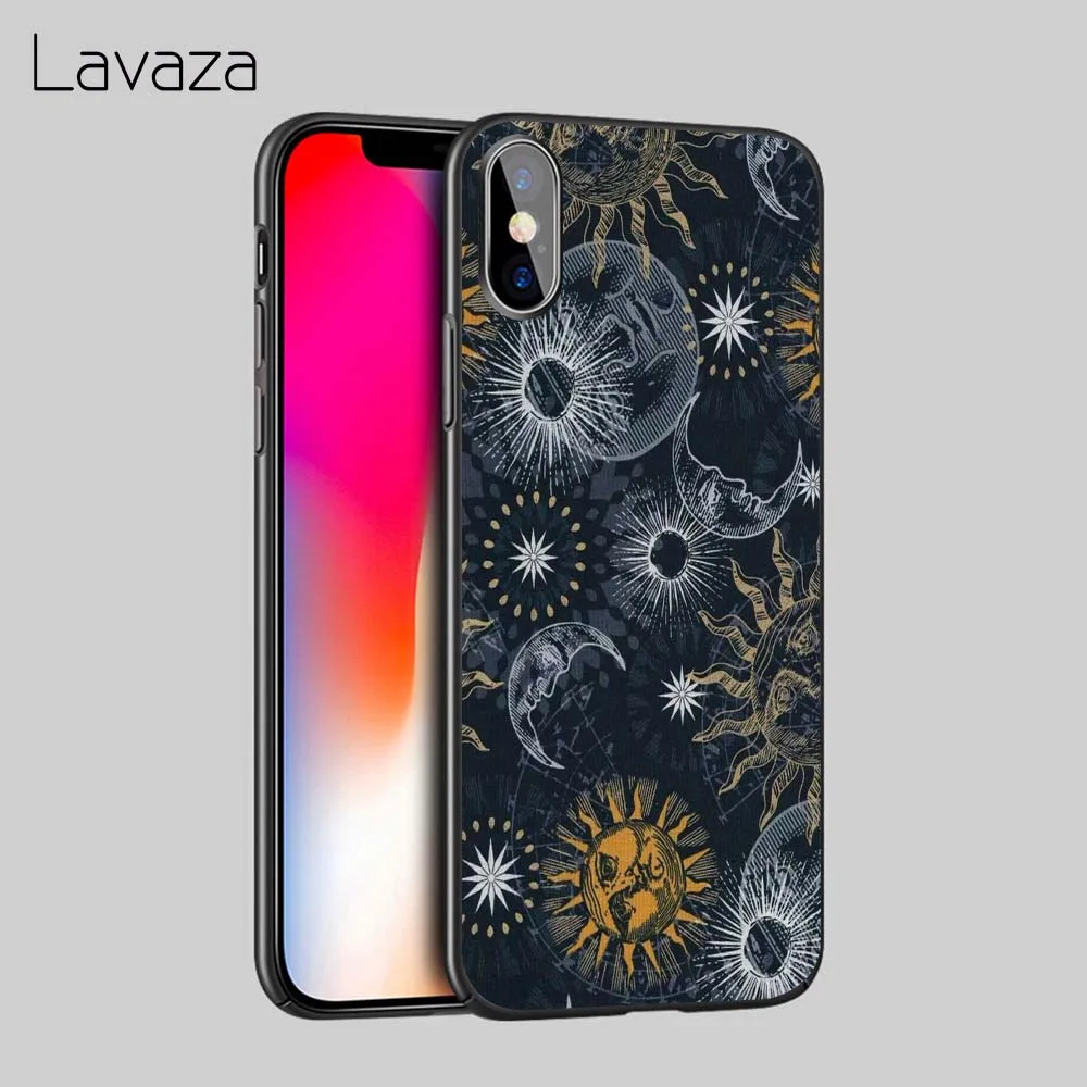 Lavaza Black with White Moon Stars Space Soft TPU Case Cover for Apple iPhone 6 6S 7 8 Plus 5 5S SE X XS MAX XR Silicone Cases | Мобильные