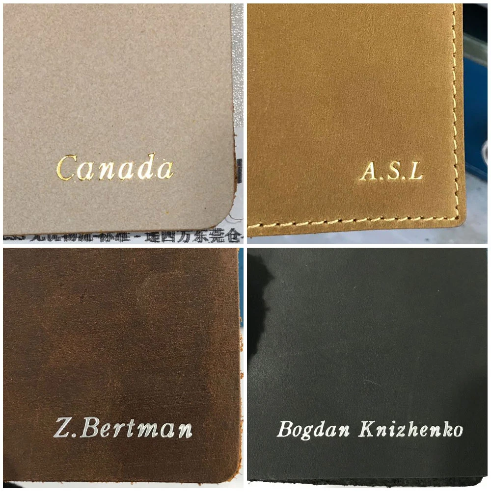 

Moterm Engrave Service Genuine Leather Wallets Card holder Passport Cover Vintage Crazy Horse Leather Clutch Men wallets
