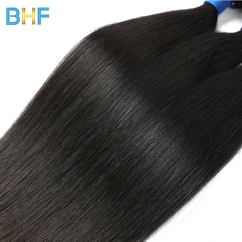 Bhf волосы малайзийские виргинские прямые 4 Связки Natural Цвет 100% Пряди человеческих