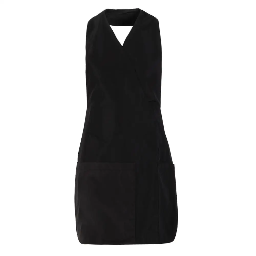 All Black Профессиональный 3/4 внутренних кармана для парикмахерских салонов Рабочий Фартук Накидки Парикмахерская обертывания горячие ножницы для волос и парикмахерские одежда инструмент для укладки волос - Цвет: All Black