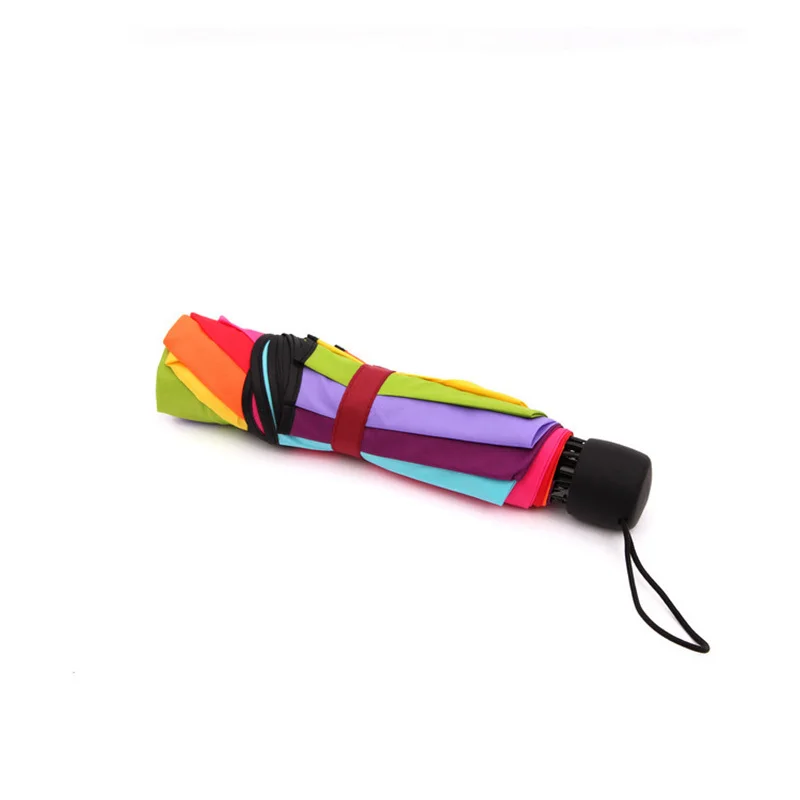 Без орнамента simple три раскладной зонтики радуга арочные принцесса зонтик