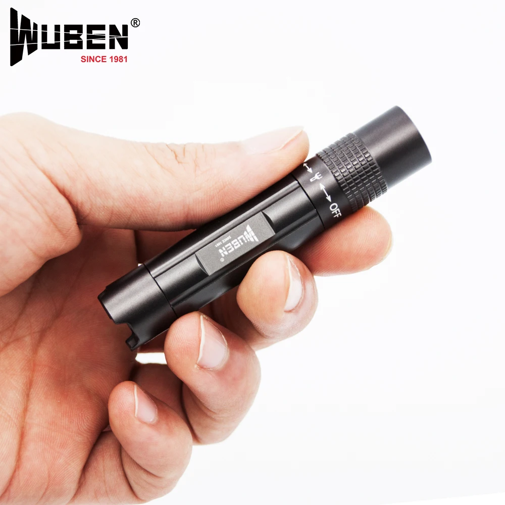 Wuben E502 USB Перезаряжаемый черный фонарик 150 люмен люстра EDC CREE XP G2 светодиодный Макс