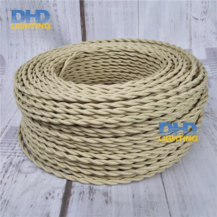 Бесплатная доставка 100 м/лот цветная плетеная тканевая проволока 2*0 75 мм 2 ядра