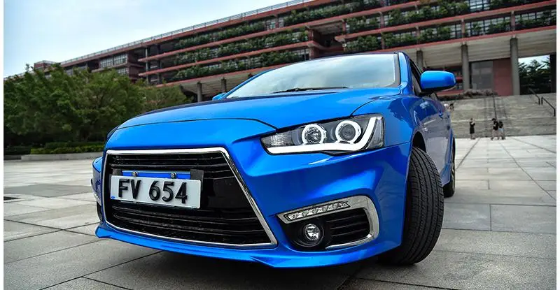 VLAND светодиодный Автомобильная фара в сборе для Lancer EX/EVO 2008 2009 2010 2012 с биксеноновым объективом+ глаза ангела+ подключи и играй
