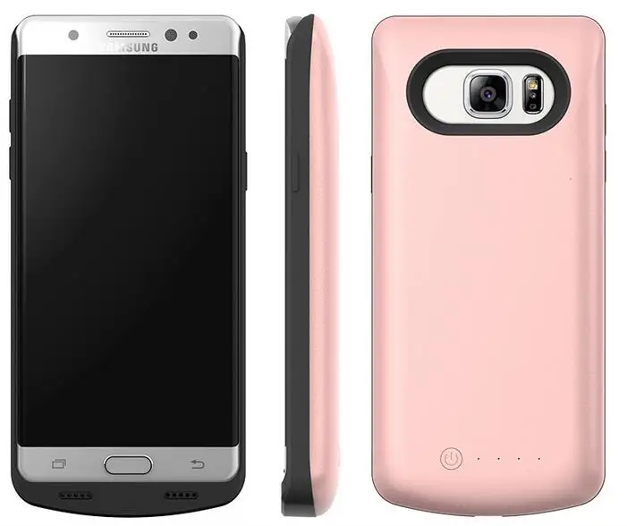 Rose gold NEWDERY 5000 мАч зарядное устройство чехол для samsung Galaxy Note 7/FE Роскошный внешний резервный банк питания зарядное устройство чехлы из термополиуретана чехлы - Цвет: Rose gold