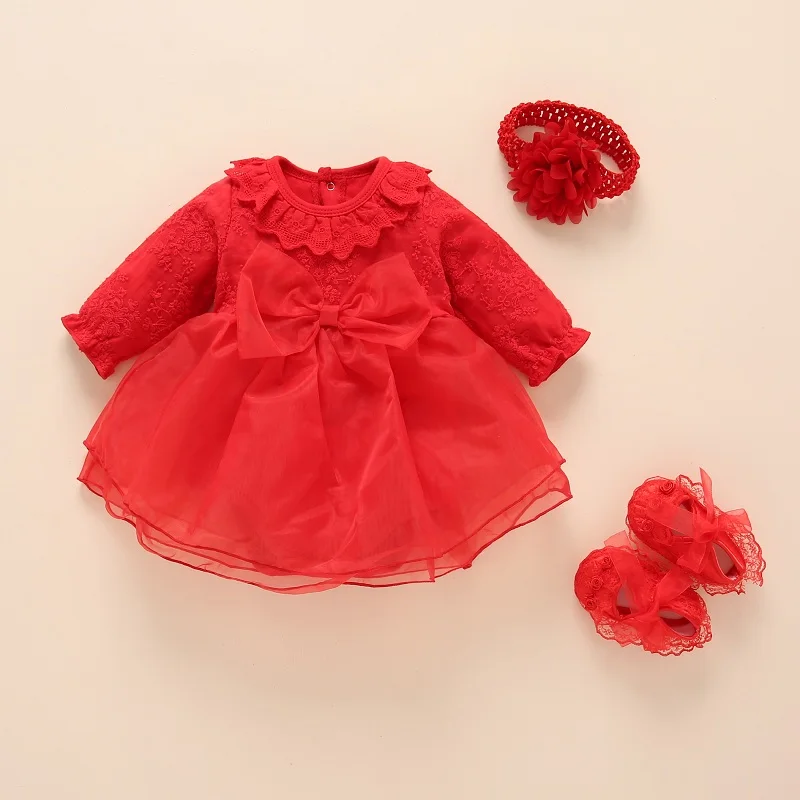 mode 9 dress Новинка для новорожденных; Одежда для девочек и платье, хлопковые, в стиле принцессы; крестильное платьице для малышей платье детское платье на крестины, vestidos, на возраст от 0 до 3 до 6 месяцев - Цвет: mode 9 dress