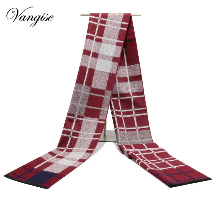 Зимний шарф для мужчин/женщин акриловый вязаный шерстяной и кашемировый серый