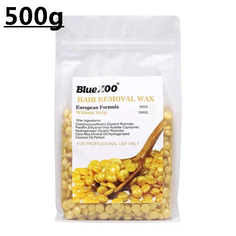500g Wax Bean 500 г/1000 г восковые бобы для депиляции горячая пленка жесткий воск бобовые гранулы без полосок тело лицо женщины бикини удаление волос инструменты для бобов - Цвет: 500g Wax Bean