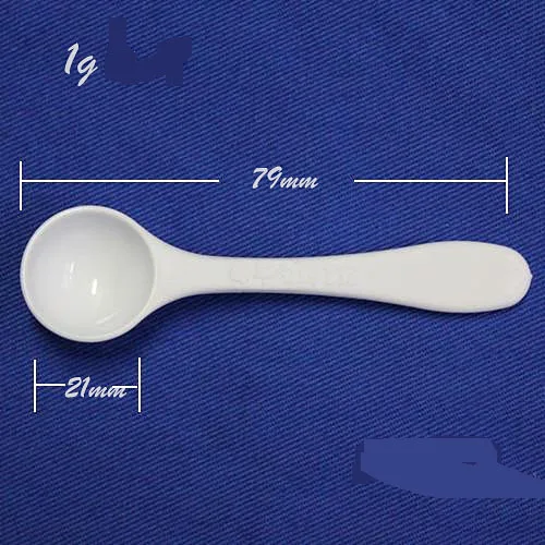 300pcs/lot Capacity 1g Plastic PE Medicinal spoon, 1ml Powder Spoon, Coffee Spoon