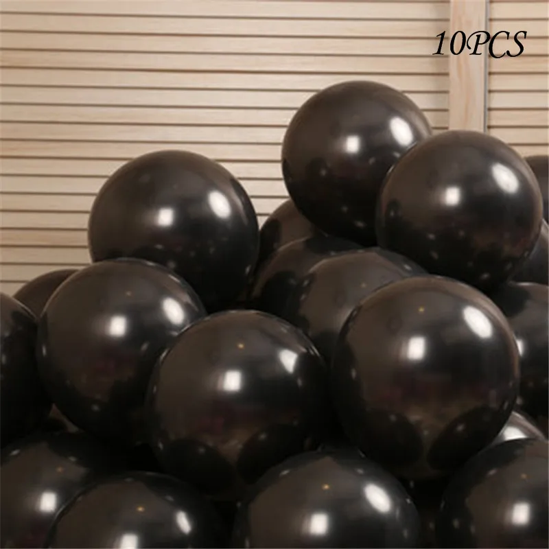 black 10 шт. 1,5 г латексные шары с жемчугом на день рождения 10 шт. Надувное свадебное украшение воздушные шары с днем рождения - Цвет: black