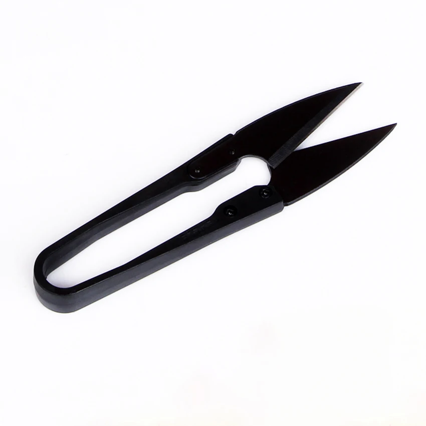 Швейные ножницы для ниток Ножницы вышивки резки ткани U-образная черная ручка