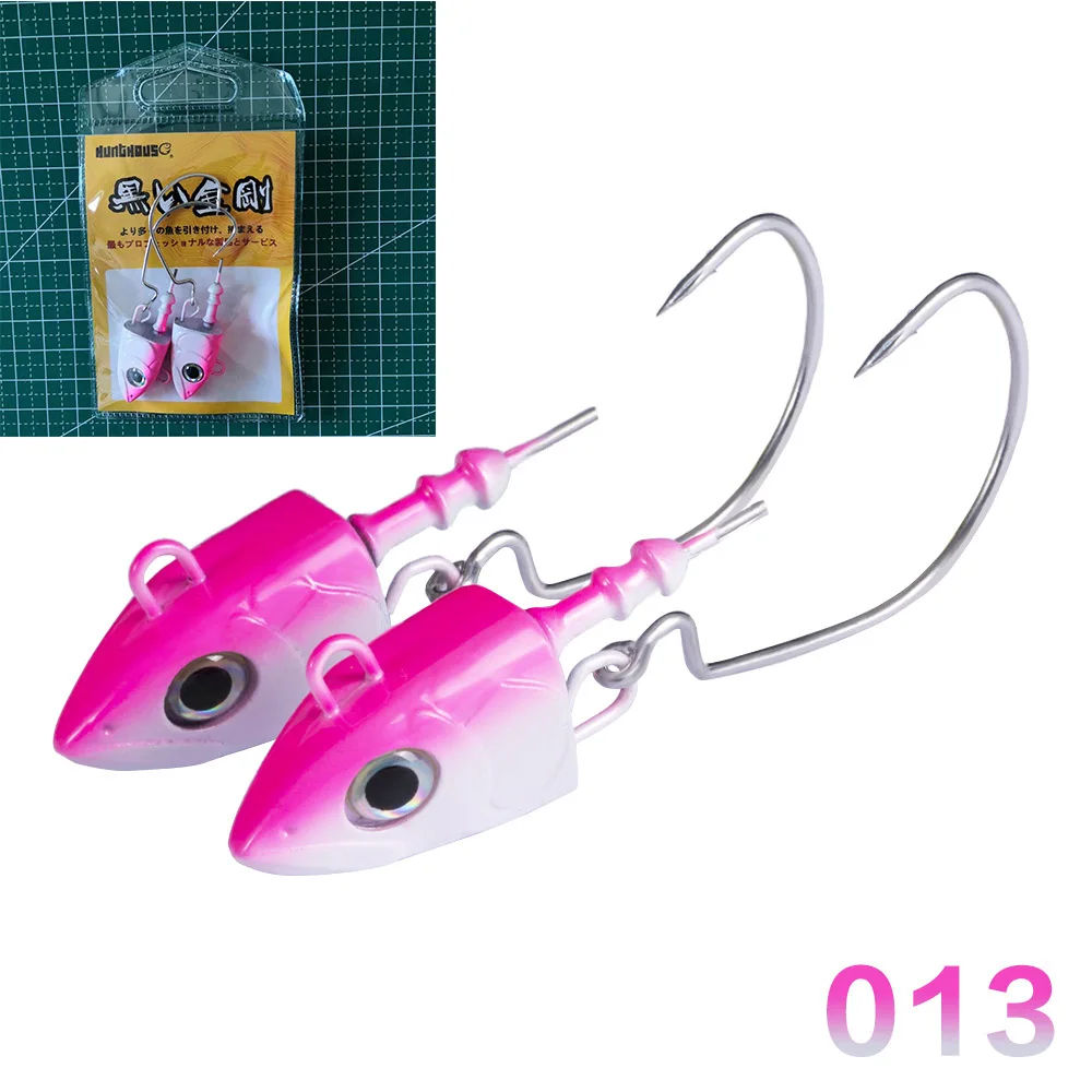 head-013 Hunthouse black minnow easy shinner свинцовая джиг головная Мягкая приманка pescar leurre для рыбалки бас 25 г 40 г 60 г 90 г 120 г стиль - Цвет: head-013