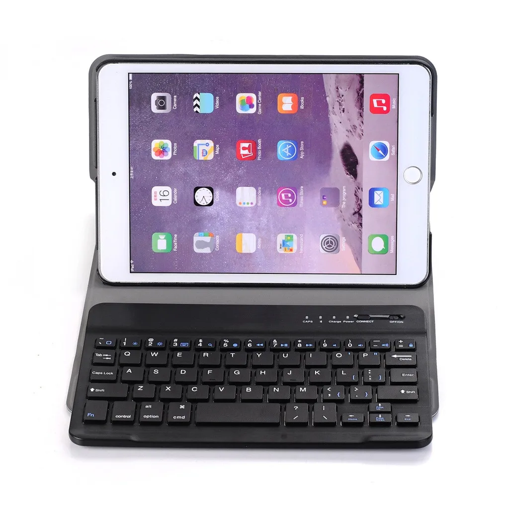 Беспроводная Bluetooth клавиатура VOBERRY, съемная Съемная клавиатура для Ipad Mini 1,2, 3, тонкий чехол, складной чехол для Ipad