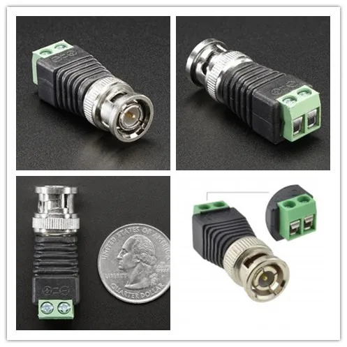 Паяльный соединитель BNC Male-Screw для клеммной колодки Coax Cat5 камеры CCTV Video Balun |