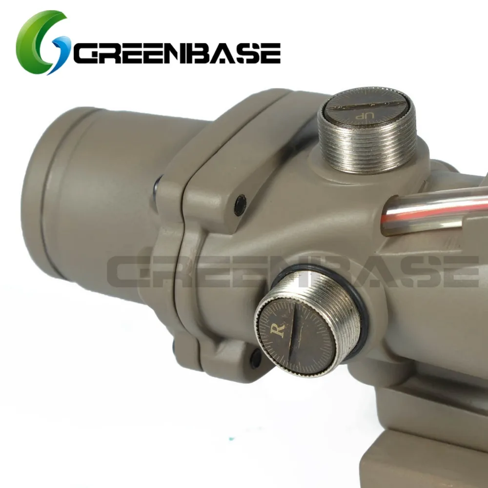 Greenbase ACOG Стиль 1x32 Red Dot прицел голографический волоконно-оптический коллиматорный