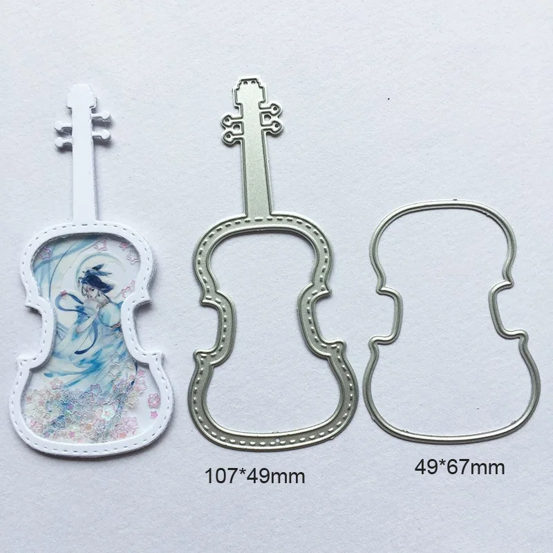 

Dies Scrapbooking Guitar Frame METAL CUTTING DIES New 2019 Stamps Craft Die Cut Embossing Stencil Shaker Card Making Home Decor