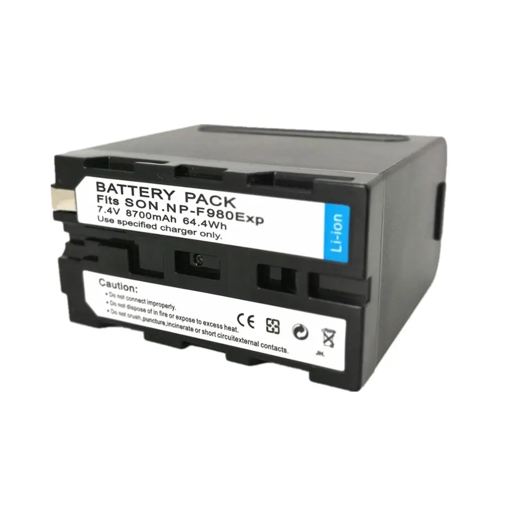 

8700mAh NP-F980 NP F980 Rechargeable Battery for Sony Z5C Z5P Z7C NX3 NX3P MC1500 RV100 Camcorder Nanguang Neewer Aputure LED