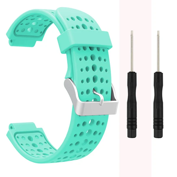 Teal Силиконовый ремешок для наручных часов для Garmin Forerunner 230/235/220/620/630/735XT/235 Lite часы к повседневной одежде спортивные часы - Цвет: Teal