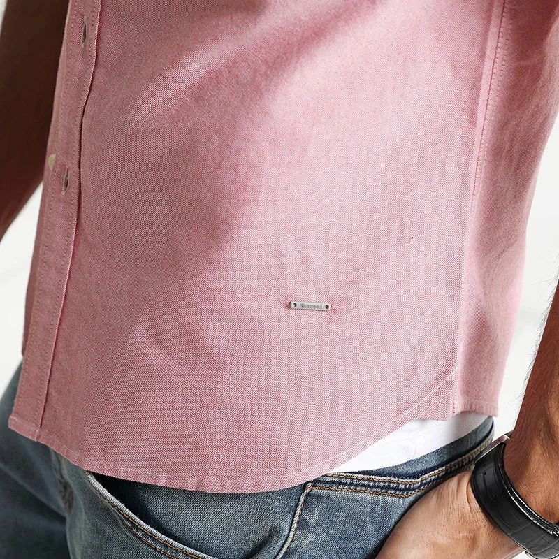 SIMWOOD 2019 рубашки домашние муж. для мужчин Оксфорд Slim Fit весна новая рубашка мужской