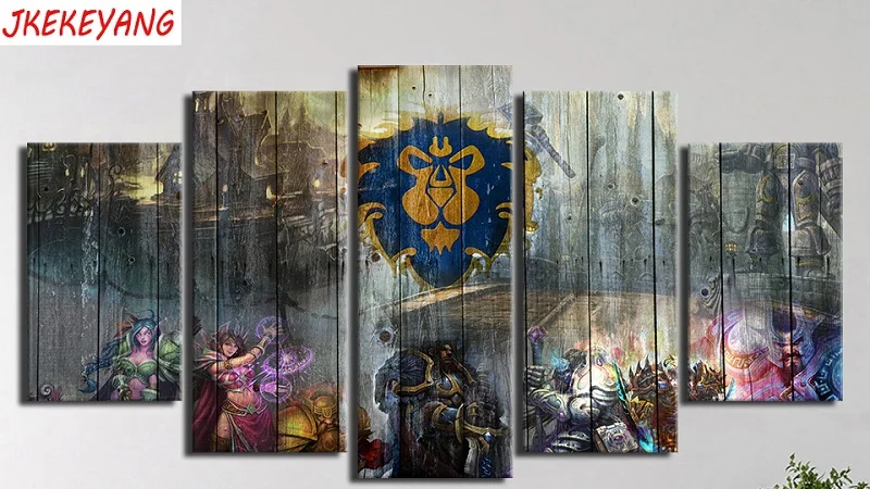 Белый World of Warcraft 5 шт. 5d diy алмазная живопись Мозаика Искусство, полная квадратная Алмазная вышивка, алмазные Пазлы Y3120 - Цвет: Белый