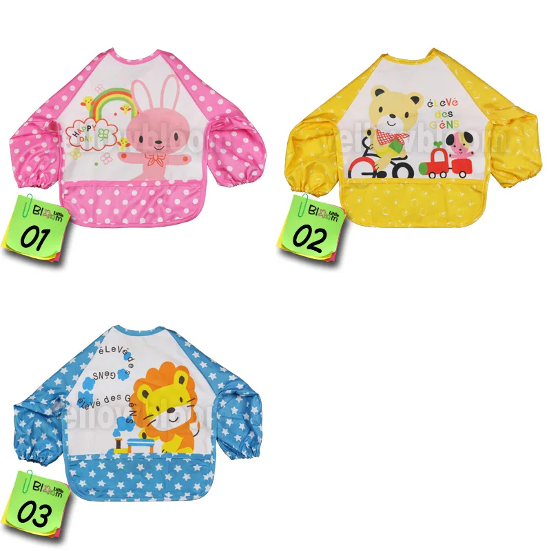 Детские Водонепроницаемый нагрудник для кормления Арт Фартук занятий живописью