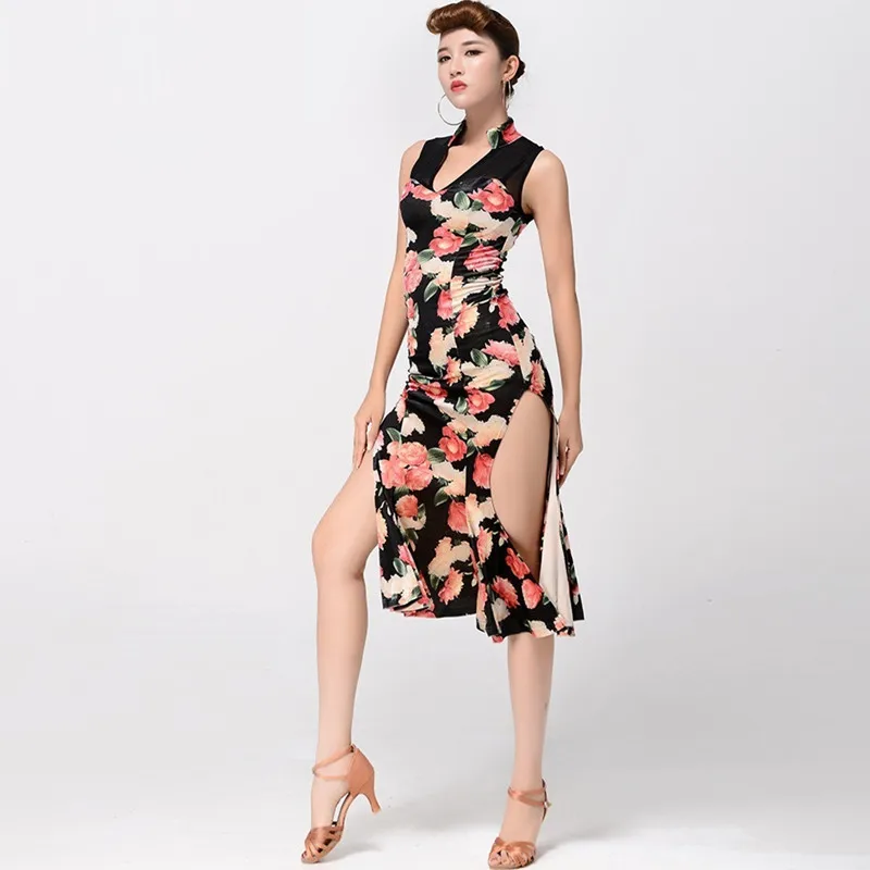 

Women's latin dance dress latin ballroom dress modern dance costume sexy tango dresses dance clothes dancewear latin dress