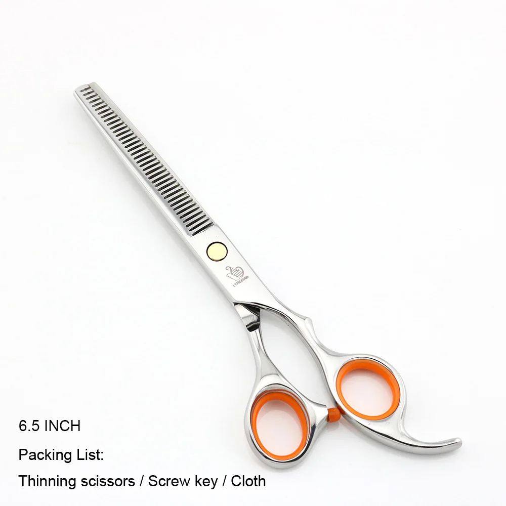 Silvery2Thin no bag Ножницы для волос, ножницы для ухода за собаками, 7 ножниц для волос, 6,5 дюймов, ножницы для истончения волос, Lyrebird,, 5 шт./партия, новинка - Цвет: Silvery2Thin no bag