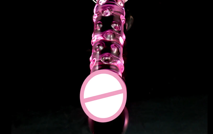 Роскошный стеклянный фаллоимитатор Женский массажер палочка вибратор Pyrex