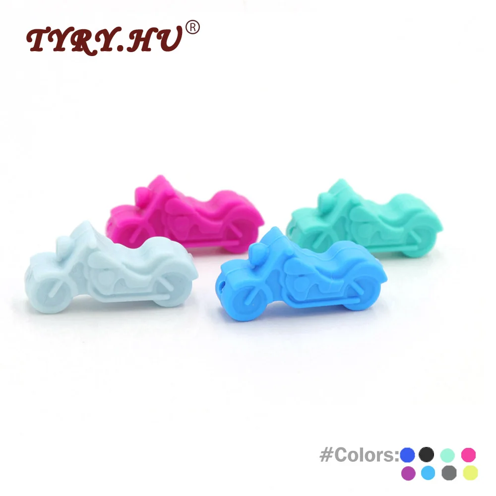 Силиконовые шарики в форме мотоцикла TYRY.HU 10 шт. творческие для прорезывания зубов