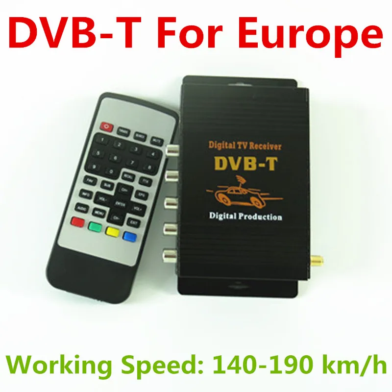 Автомобильный DVB-T цифровой ТВ приемник коробка совместима с SD MPEG2 и HD MPEG4 AVC/H.264 для Европы страна поддержка 140-190 км/ч скорость