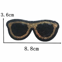 10pcs new arrival sunglass patches for clothes iron on sequns cloth patches diy decoraion accessories embroidered appliques