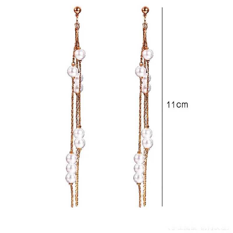 Женские серьги с волнистым принтом длинные в Корейском стиле чистая красная