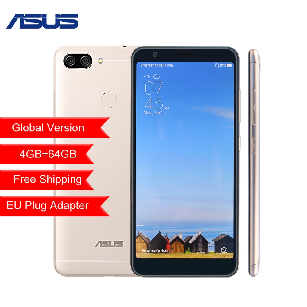 Глобальная версия ASUS Zenfone Max плюс 4G B 6 мобильный телефон ZB570TL Octa Core Android 7 0 5 дюймов