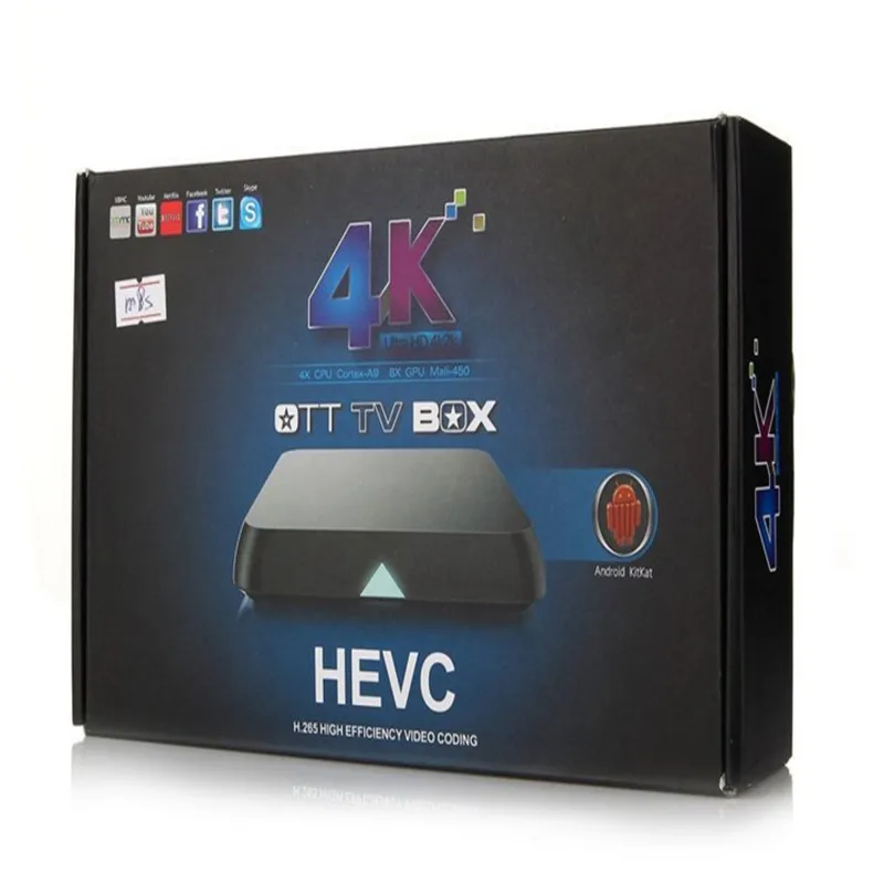 20 шт. M8s Amlogic s812 Чипсет телеприставку 4 К Android Box 2 г/8 г Dual Band 2.4 г/5 Wi-Fi Full HD 4.4 smart |