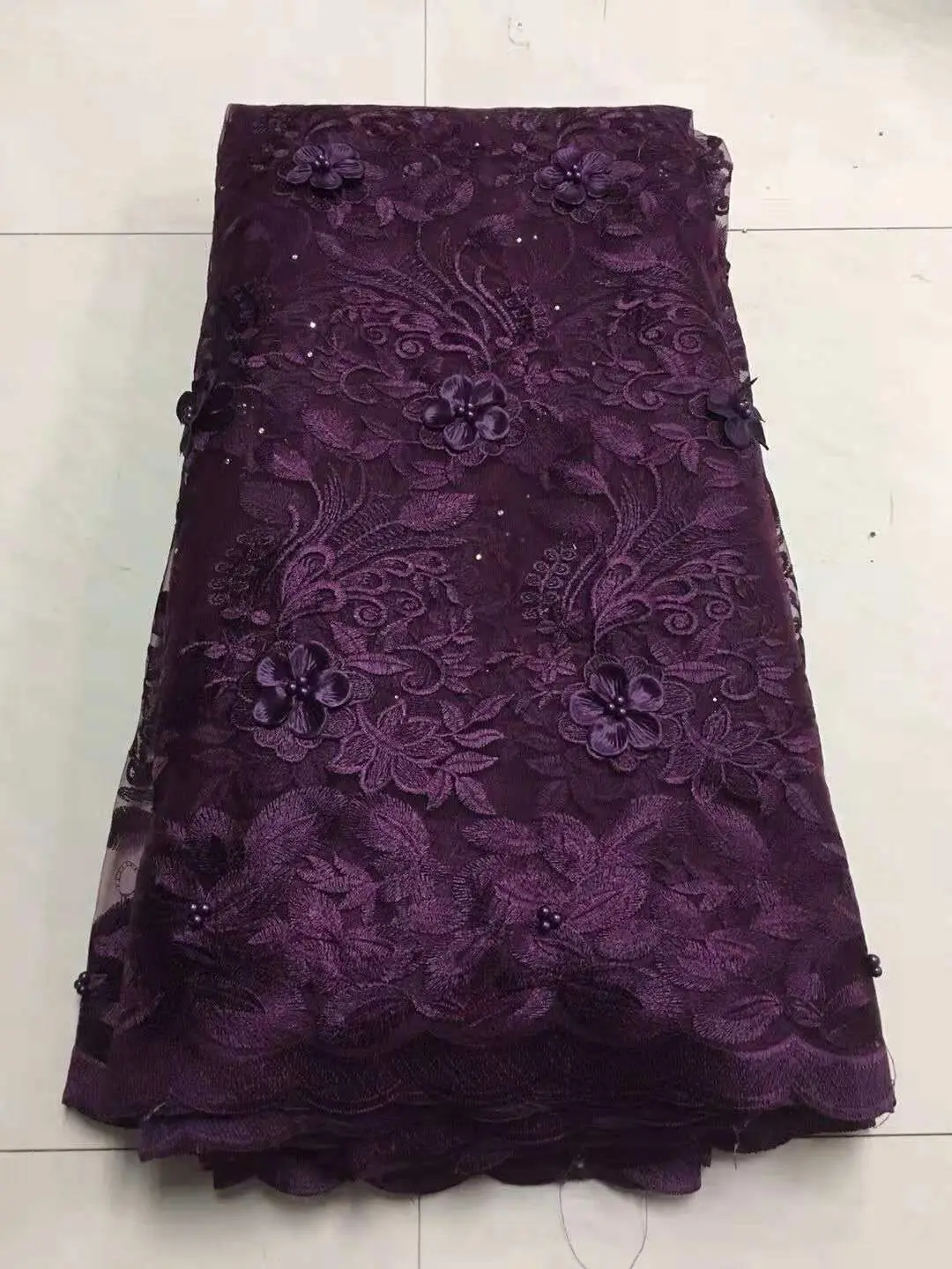 Blue African Laces Fabric Embroidered Nigerian Guipure French Lace High Quality 2017 Net A802 | Дом и сад