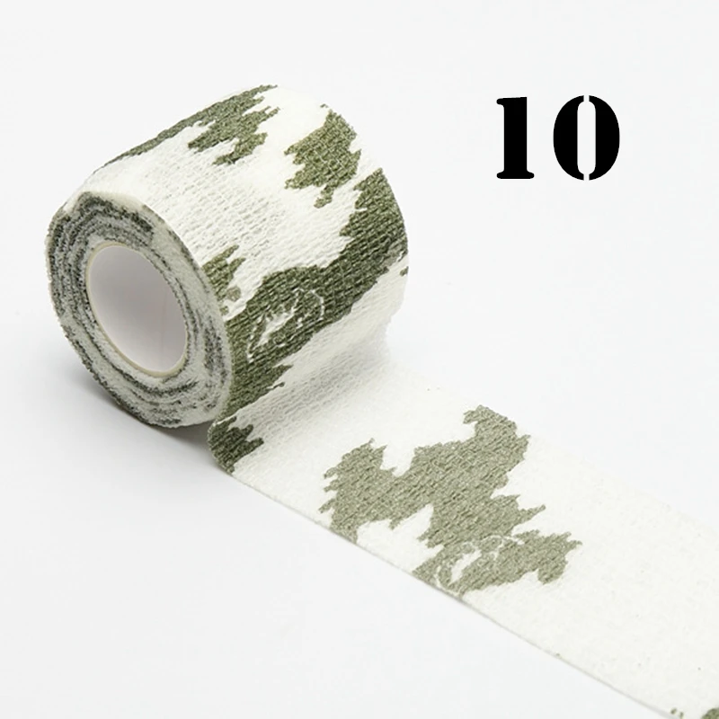 Белый Самоклеющиеся спортивные фитнес эластичные повязки водонепроницаемый аварийного медицинского лечения марлевые ленты камуфляж эластопласт повязки - Цвет: Белый