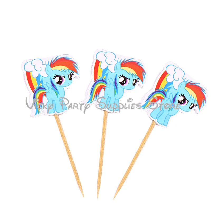 Вечерние баннеры для торта My Little Pony украшения на день рождения Детские вечерние