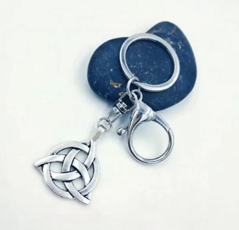 1 шт. высокое качество Triquetra Trinity Knot Charm Сумочка Автомобильный держатель для ключей