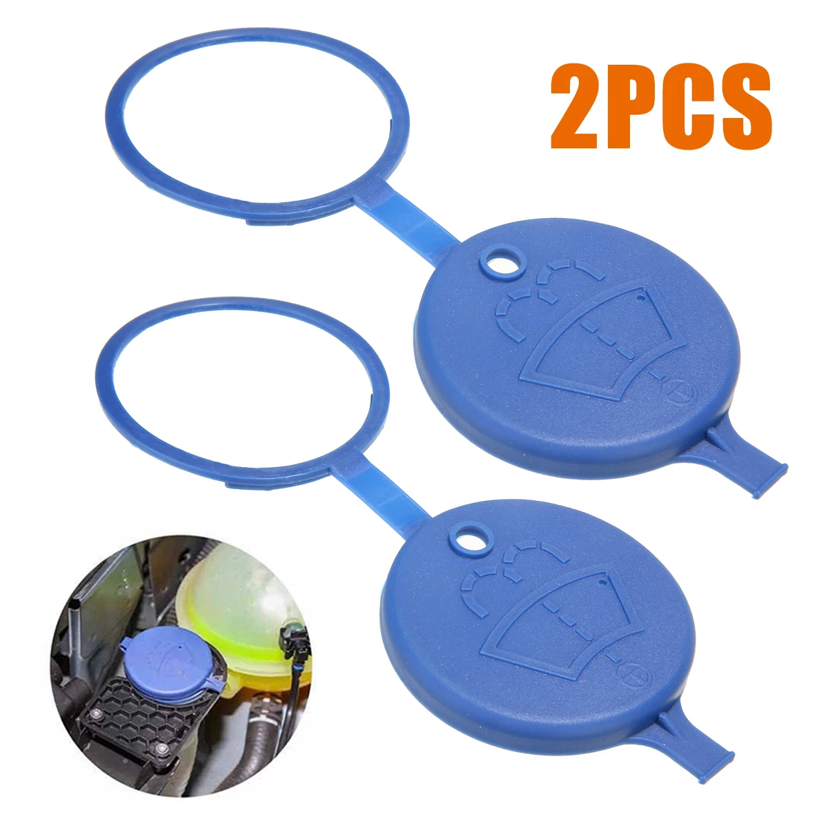 

2pcs Windshield Wiper Washer Fluid Reservoir Tank Bottle Cap For Peugeot For Citroen