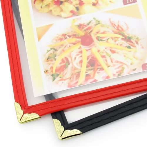 5/ПАК Ресторан рецепт меню покрывает ПВХ листы для защиты бумаги одно складное