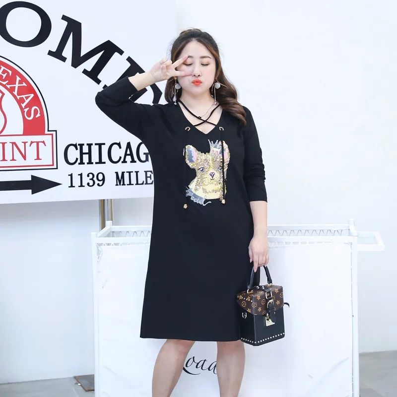 Корейский стиль свободного покроя с длинным рукавом v образным вырезом прямой