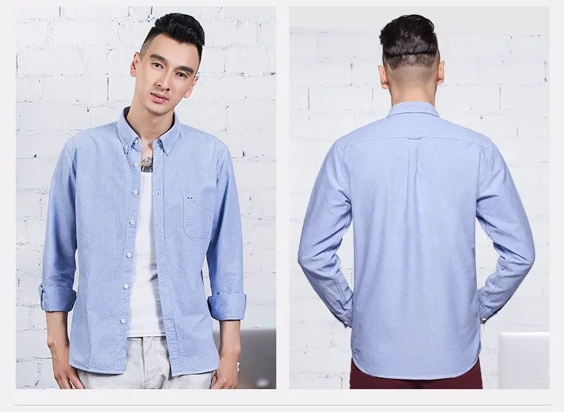Langmeng, Весенняя Мужская рубашка camisa masculina, 5XL размера плюс, хлопковая брендовая полосатая рубашка, мужские повседневные рубашки с длинным рукавом, оксфордская рубашка