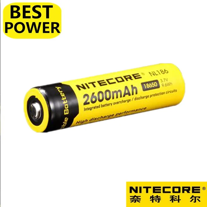 1 шт. перезаряжаемый литий ионный аккумулятор Nitecore NL186 18650 2600 мАч 3 7 в Втч|batteries