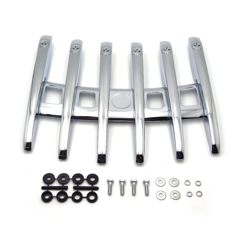 Aftermarket стелс Топ багажная рейка для Harley Touring Tour Paks Тур пакеты Хром Череп хромированный