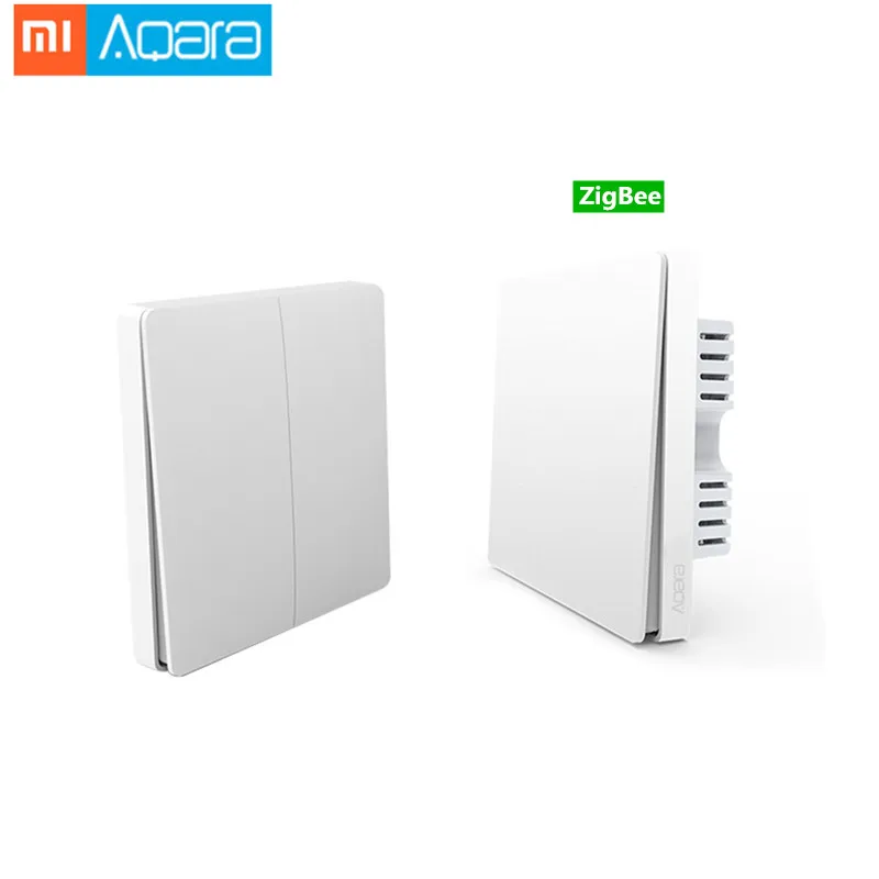 Умный Домашний Светильник Xiaomi Aqara Mijia с одним пожарным проводом ZigBee, беспроводной ключ, настенный выключатель через приложение для смартфона